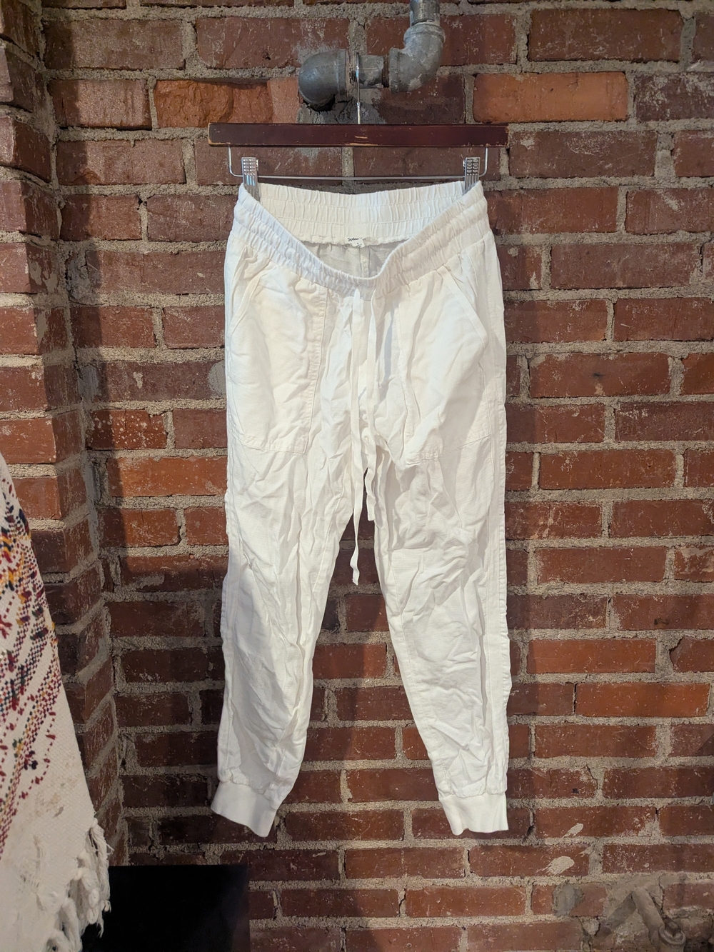 Splendid White Drawstring Joggers